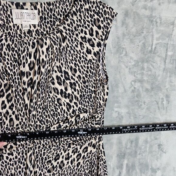 Julian Taylor New York Sleeveless Womens 14 animal print fit and flare - Picture 7 of 10